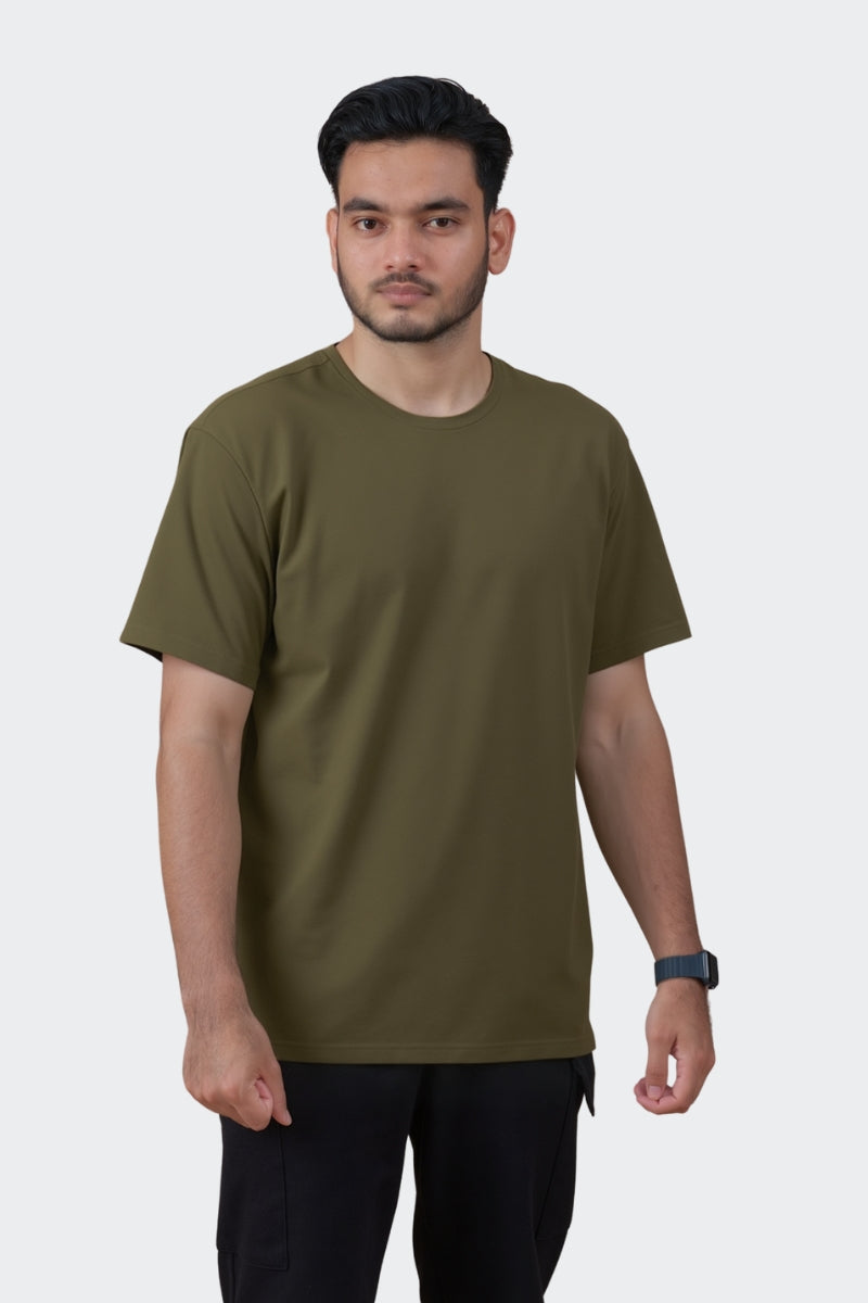 Camiseta de algodón orgánico - Verde oliva