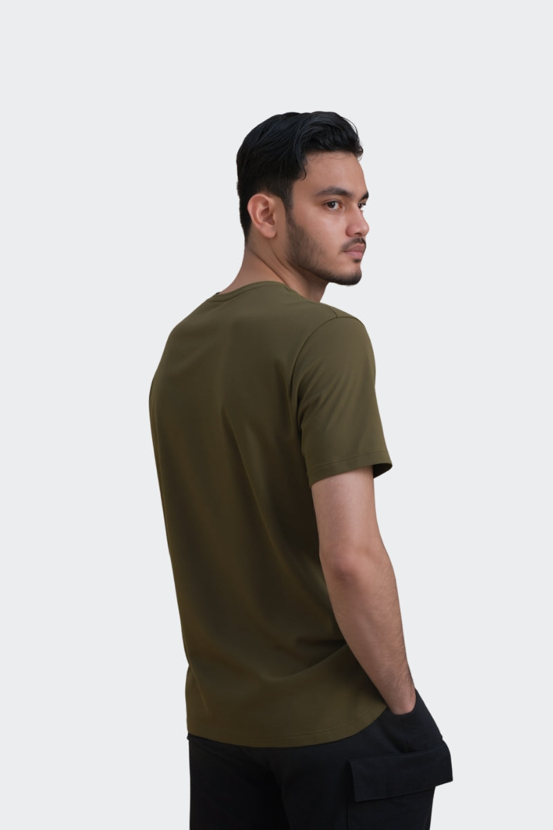 Camiseta de algodón orgánico - Verde oliva