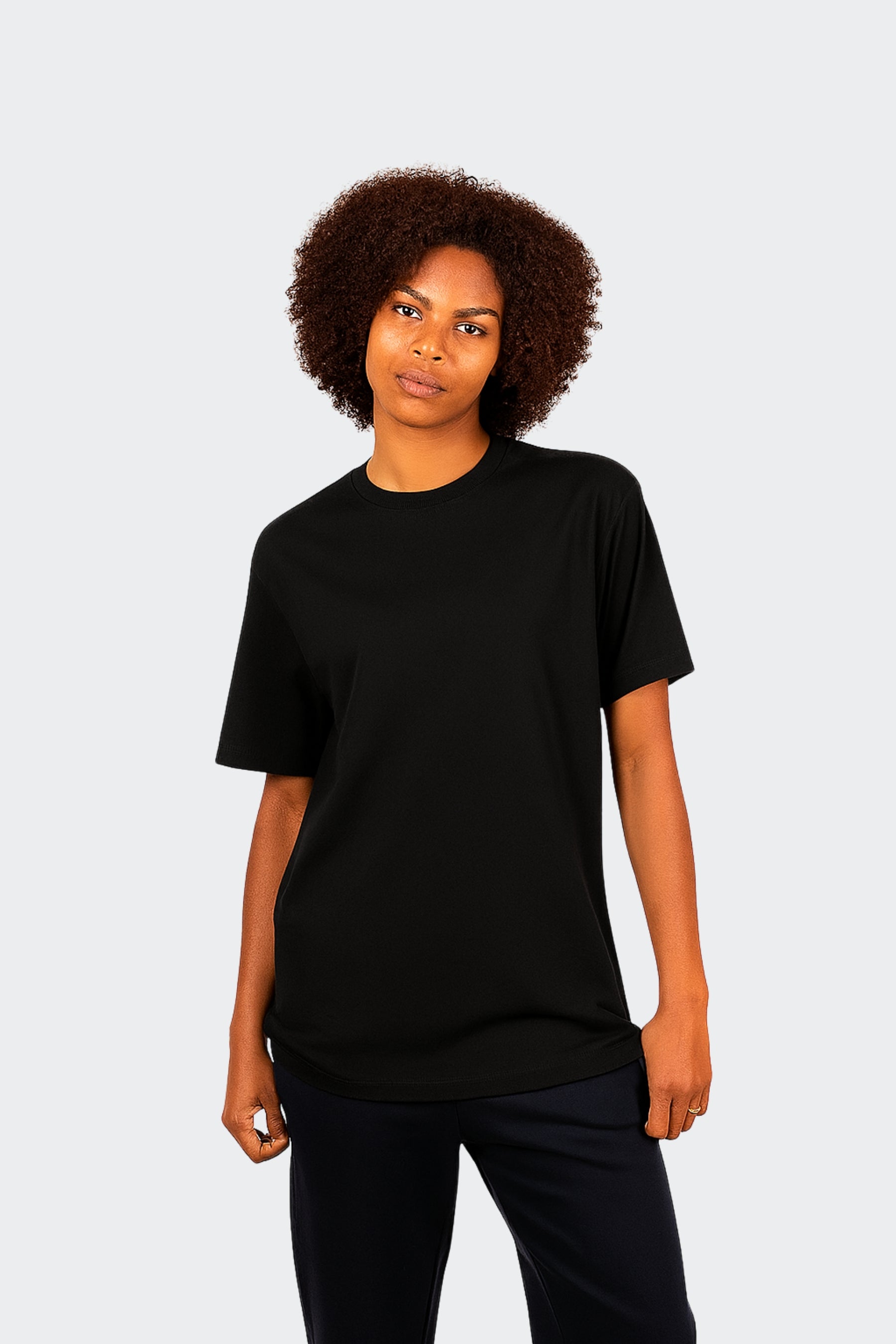 Camiseta de algodón orgánico mujer - Negro