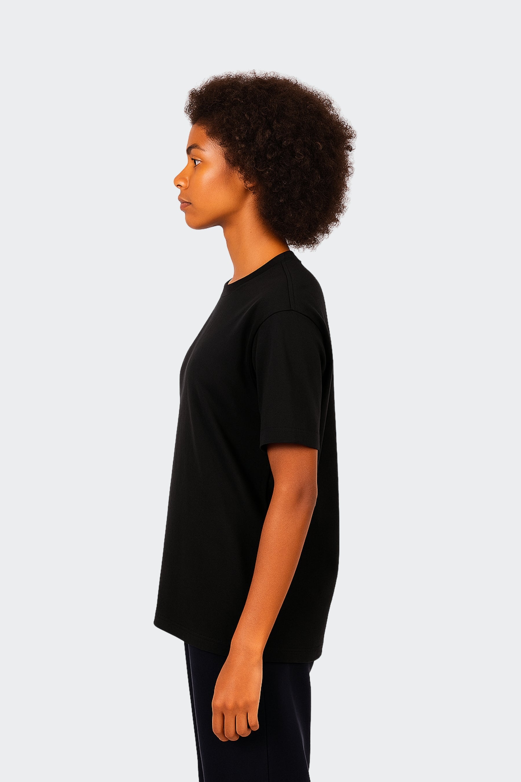 Camiseta de algodón orgánico mujer - Negro