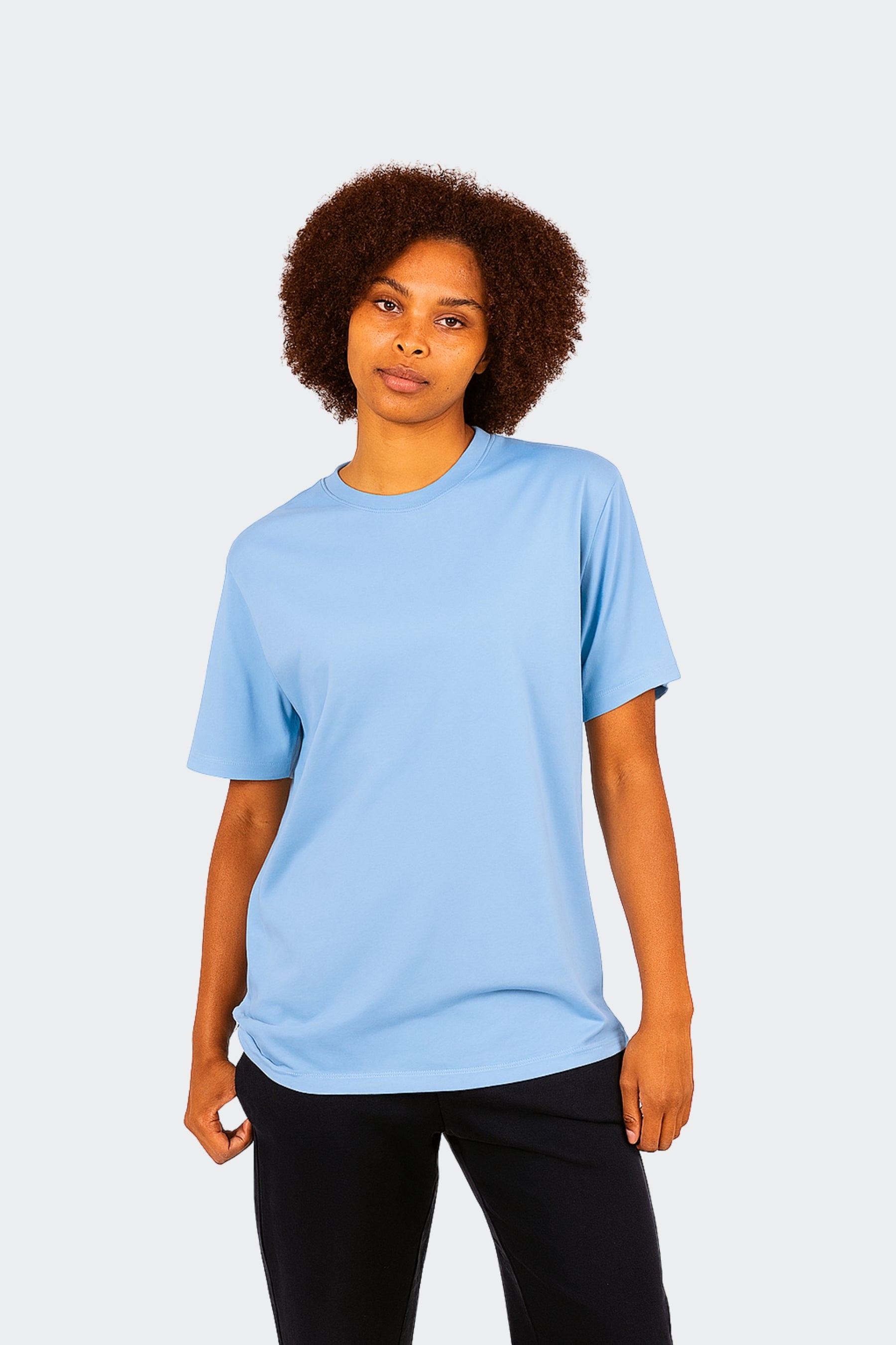 Camiseta de algodón orgánico mujer - Celeste