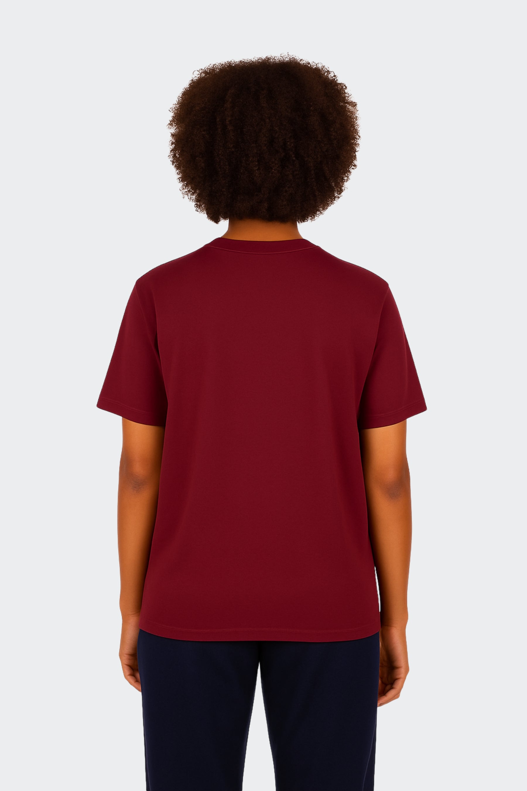 Camiseta de algodón orgánico mujer - Granate