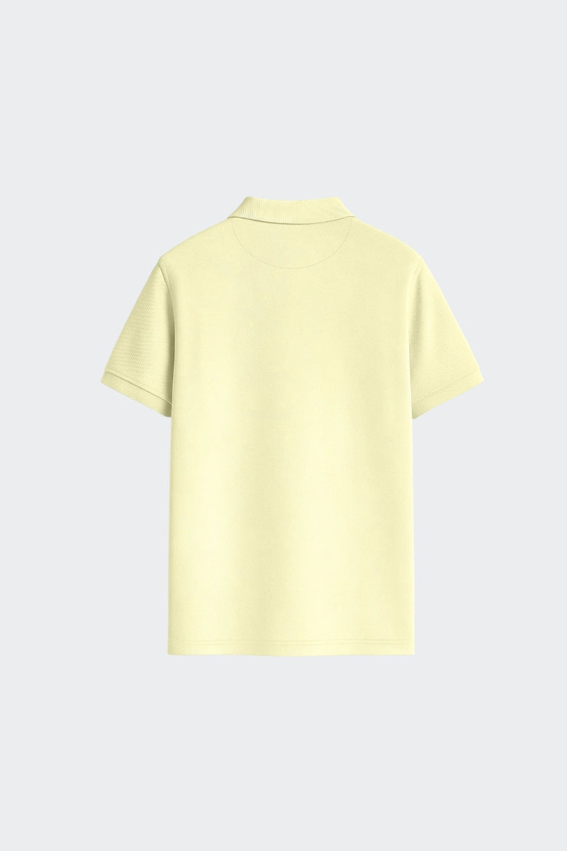 Polo de algodón orgánico - Amarillo Crema