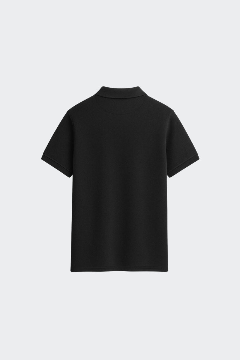 Polo de algodón orgánico - Negro