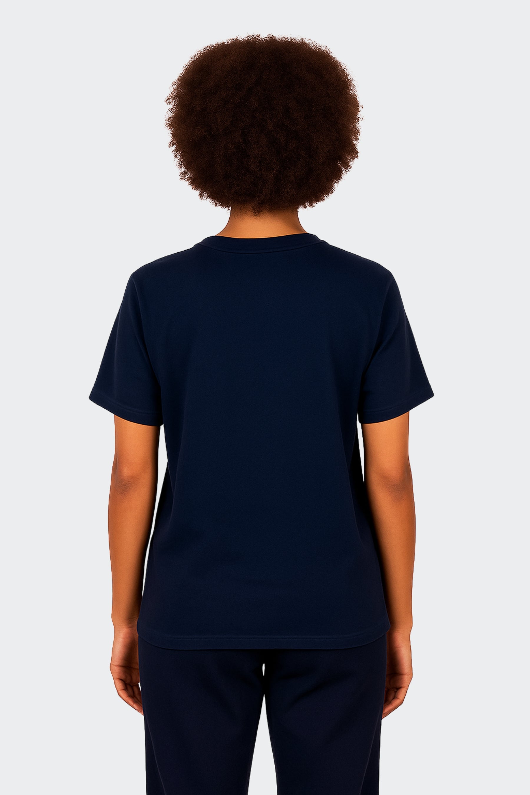 Camiseta de algodón orgánico mujer - Azul Marino