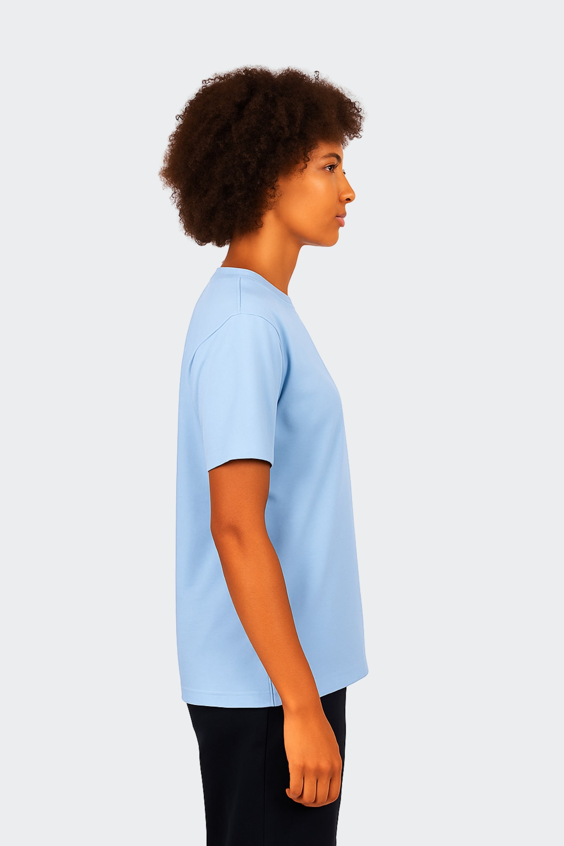 Camiseta de algodón orgánico mujer - Celeste
