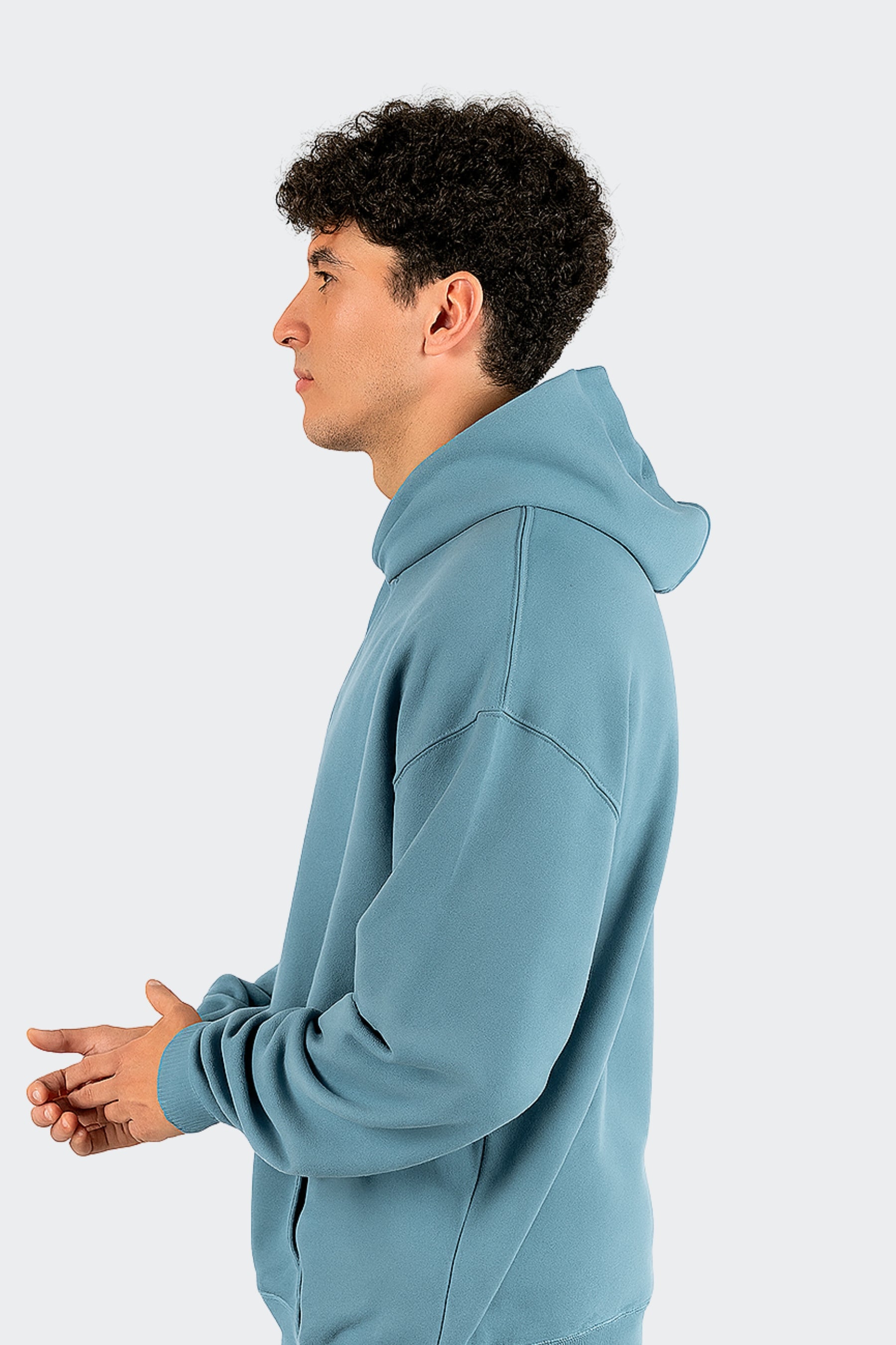 Sudadera de algodón orgánico - Azul acero