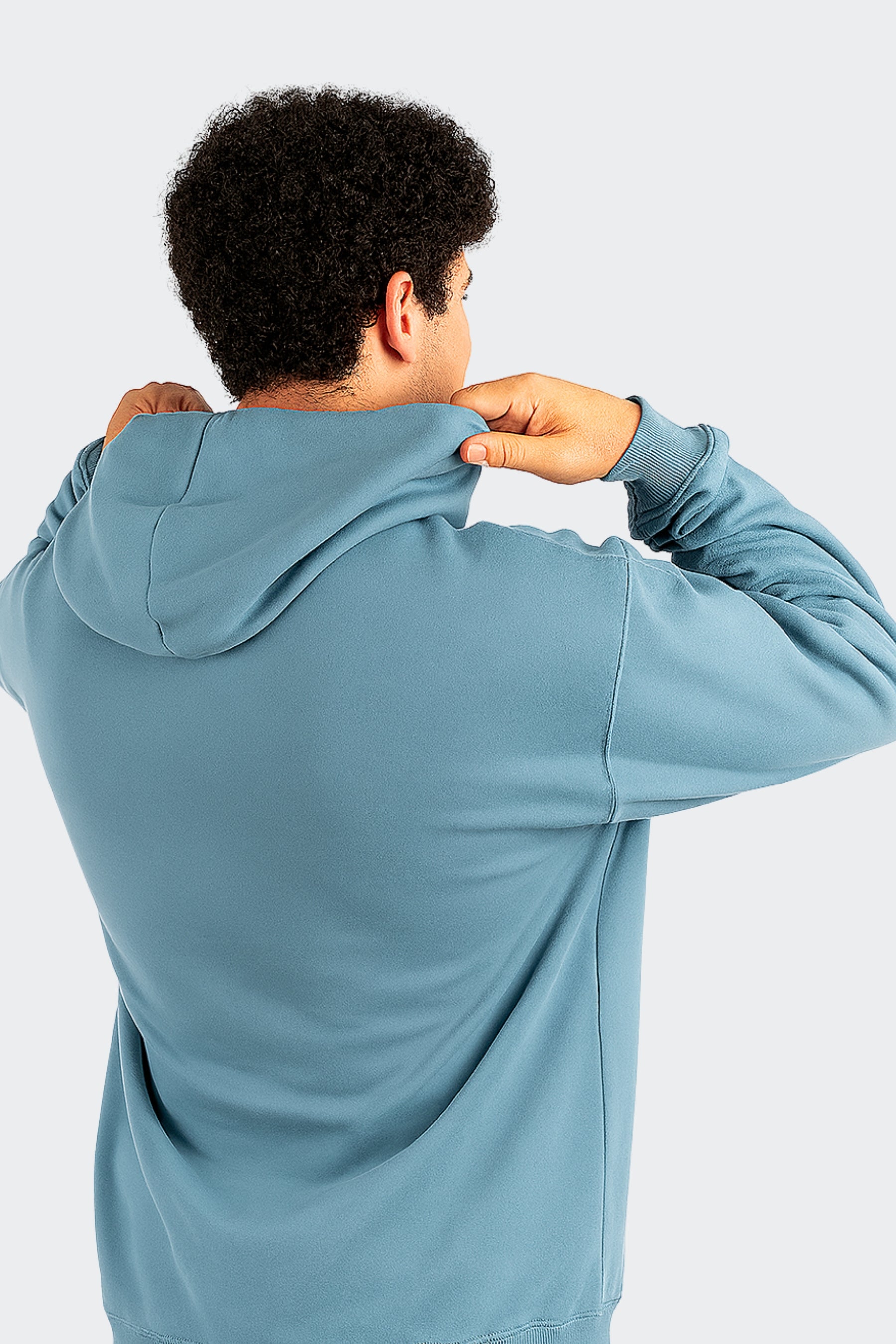 Sudadera de algodón orgánico - Azul acero