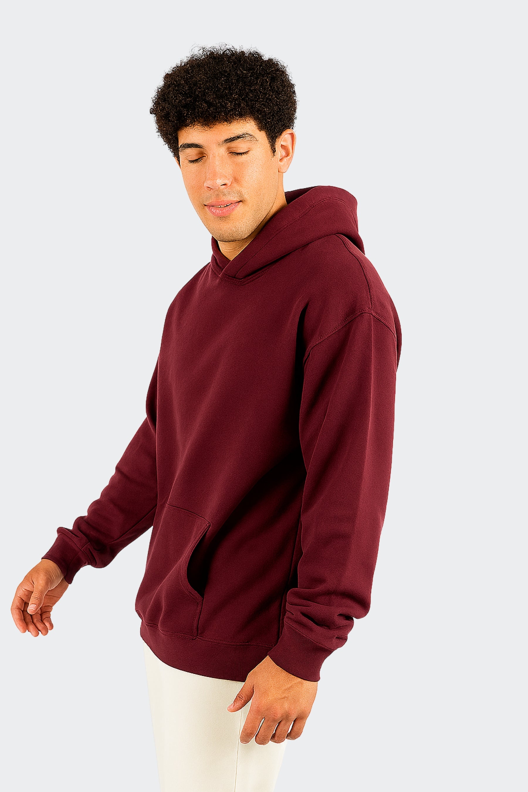 Sudadera de algodón orgánico - Granate