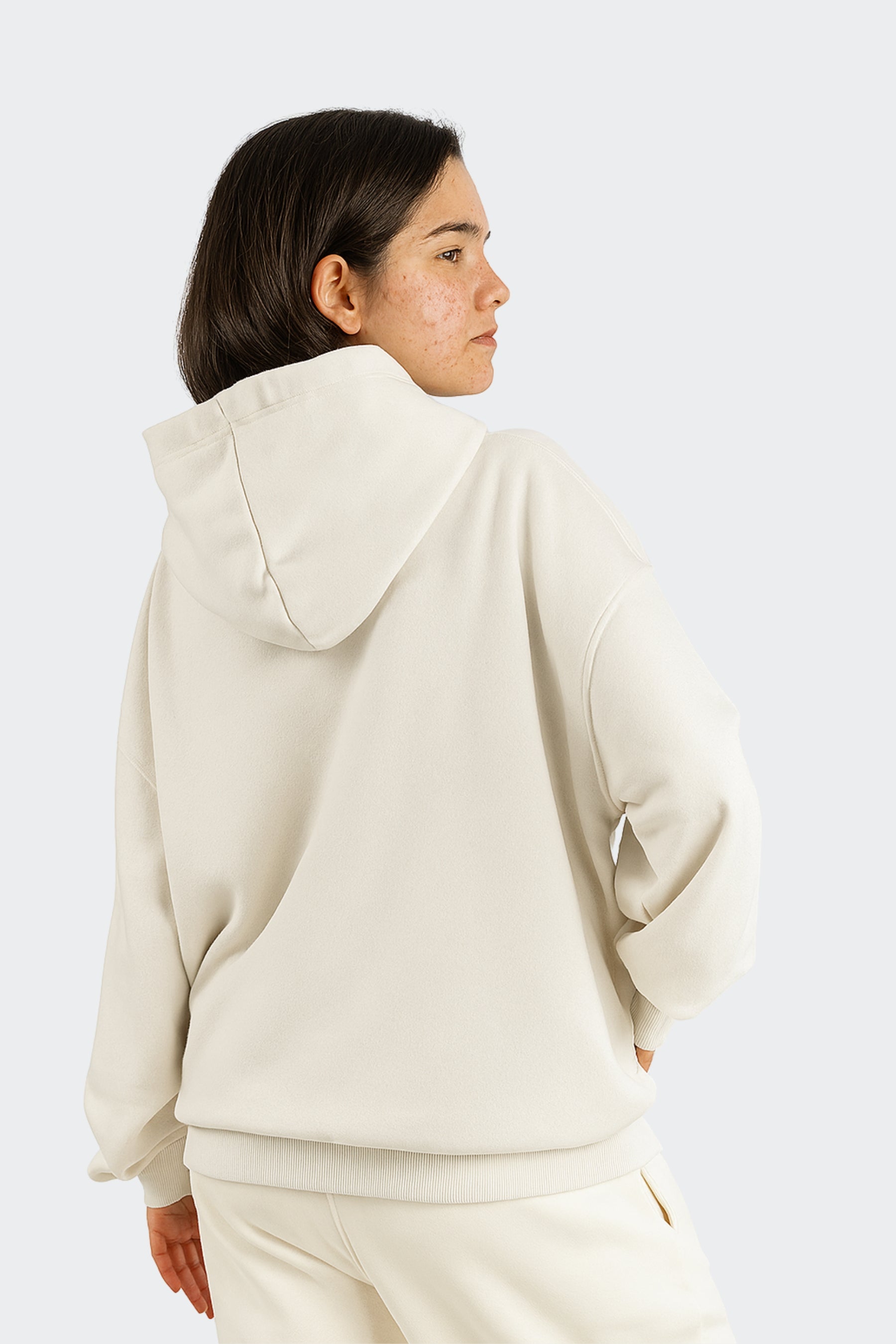 Sudadera de algodón orgánico mujer - Crudo