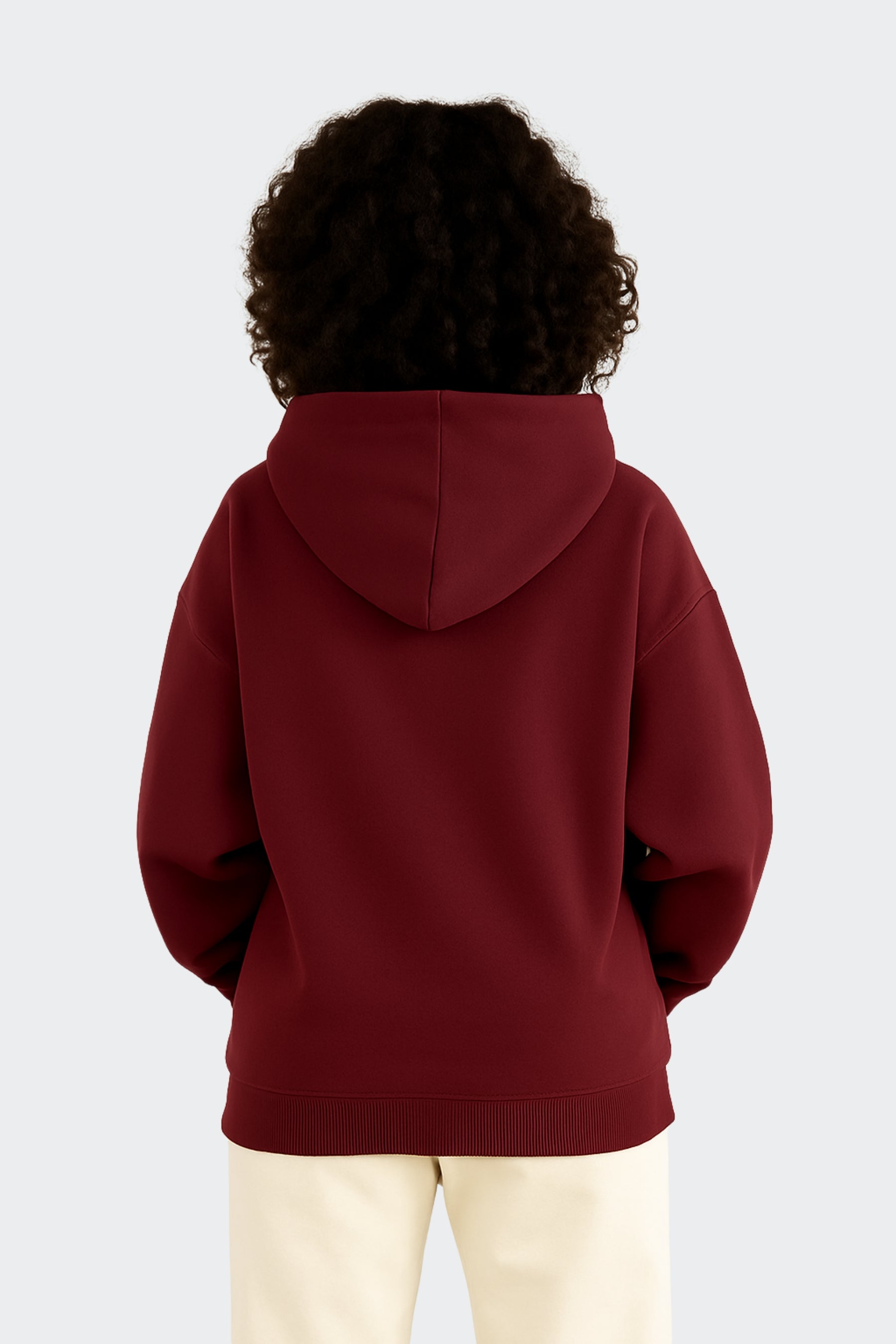 Sudadera de algodón orgánico mujer - Granate