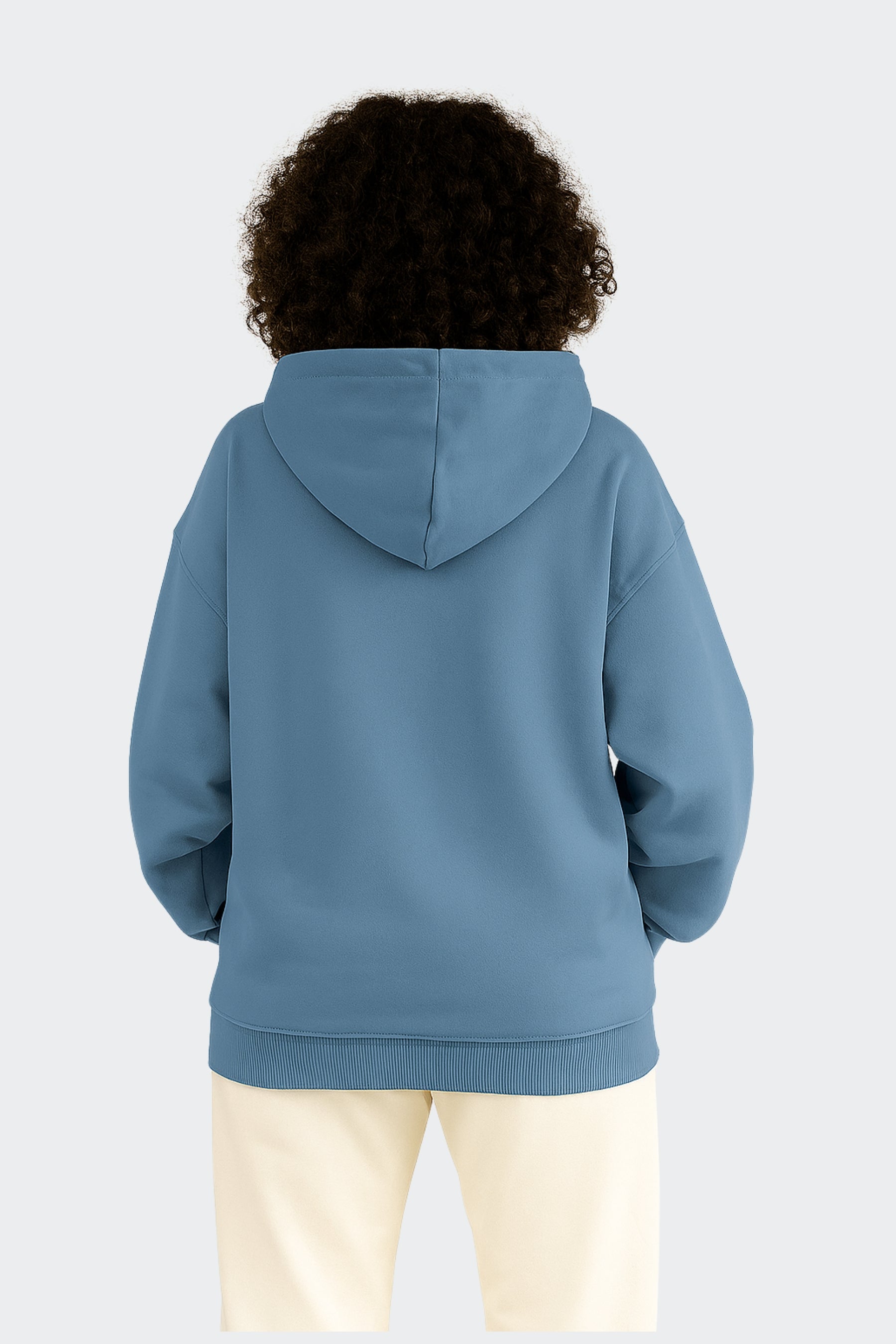 Sudadera de algodón orgánico mujer - Azul acero