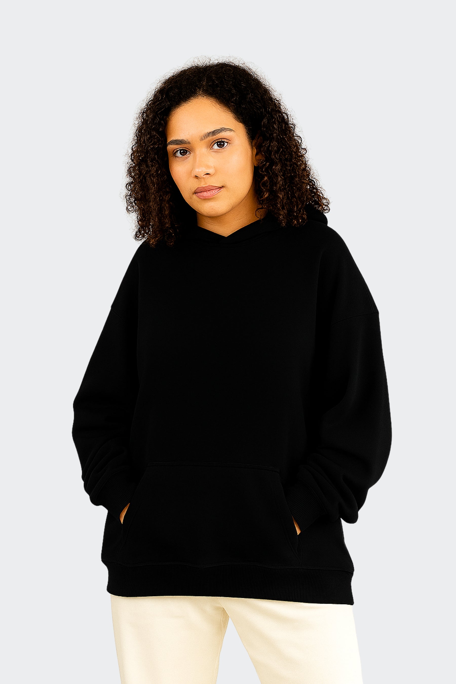 Sudadera de algodón orgánico mujer - Negra