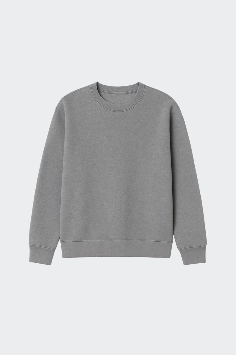 Sudadera mujer de algodón orgánico sin capucha - Gris