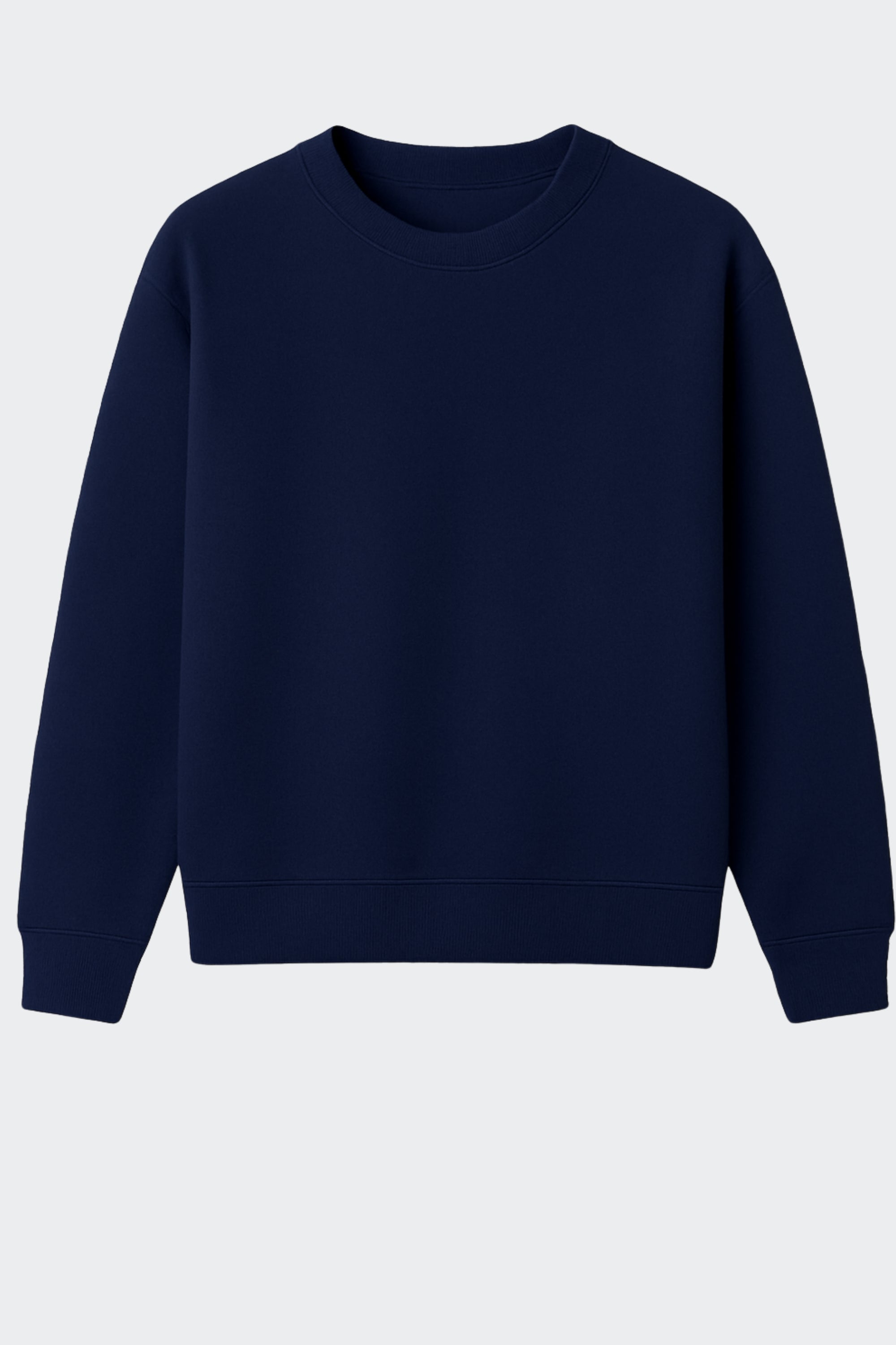 Sudadera mujer de algodón orgánico sin capucha - Azul marino