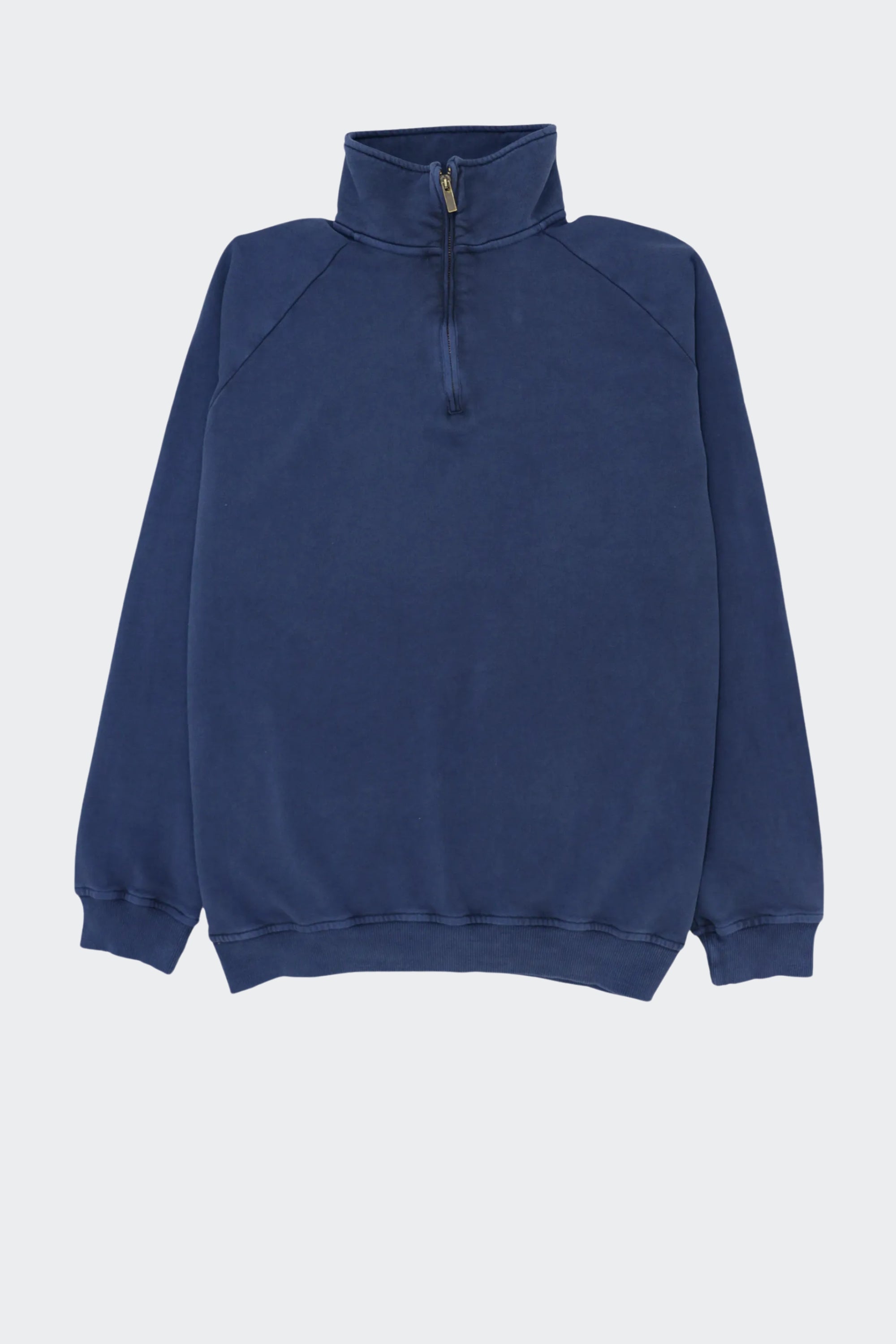 Sudadera half zip de algodón orgánico - Azul marino