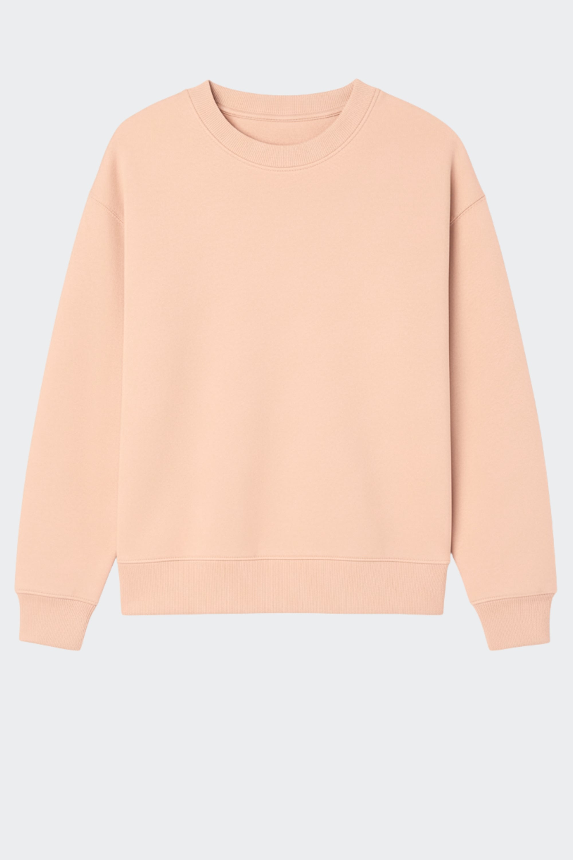 Sudadera de algodón orgánico sin capucha - Pastel