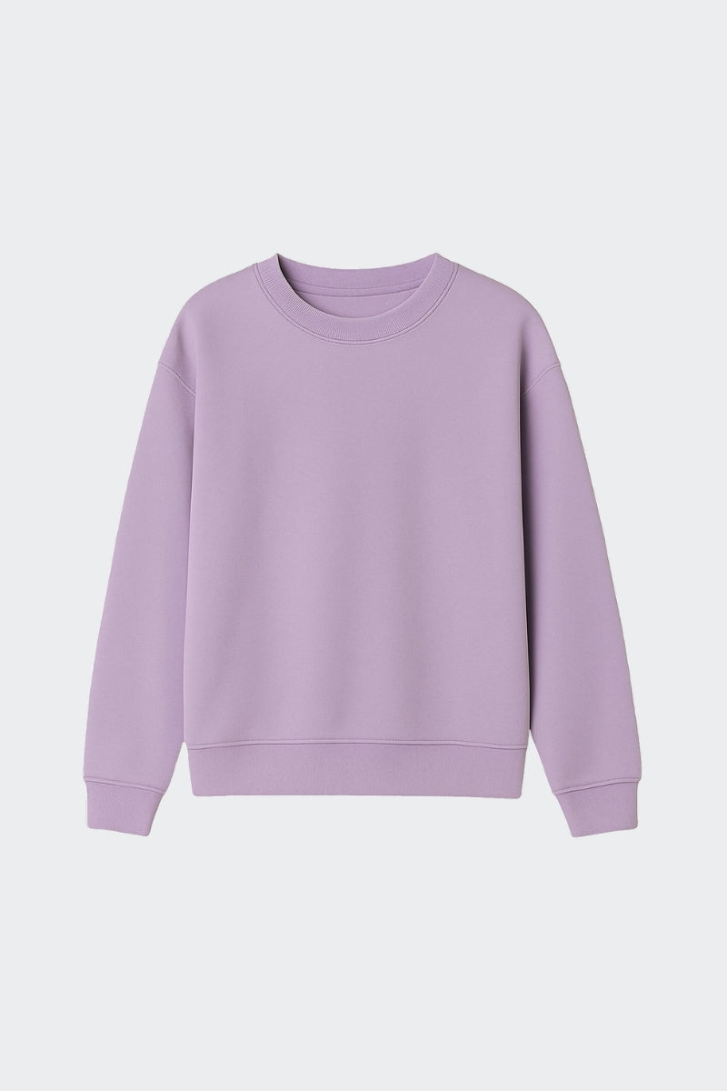 Sudadera mujer de algodón orgánico sin capucha - Rosa palo