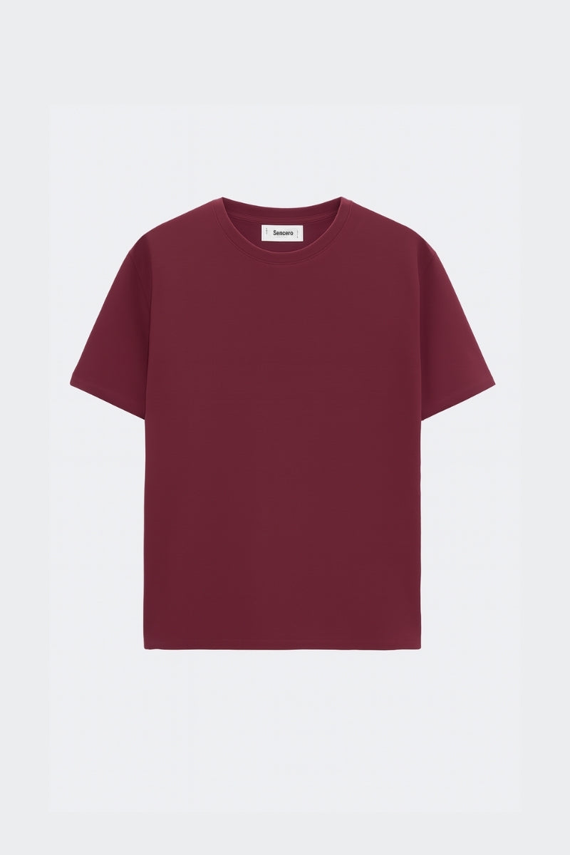 Camiseta de algodón orgánico - Granate