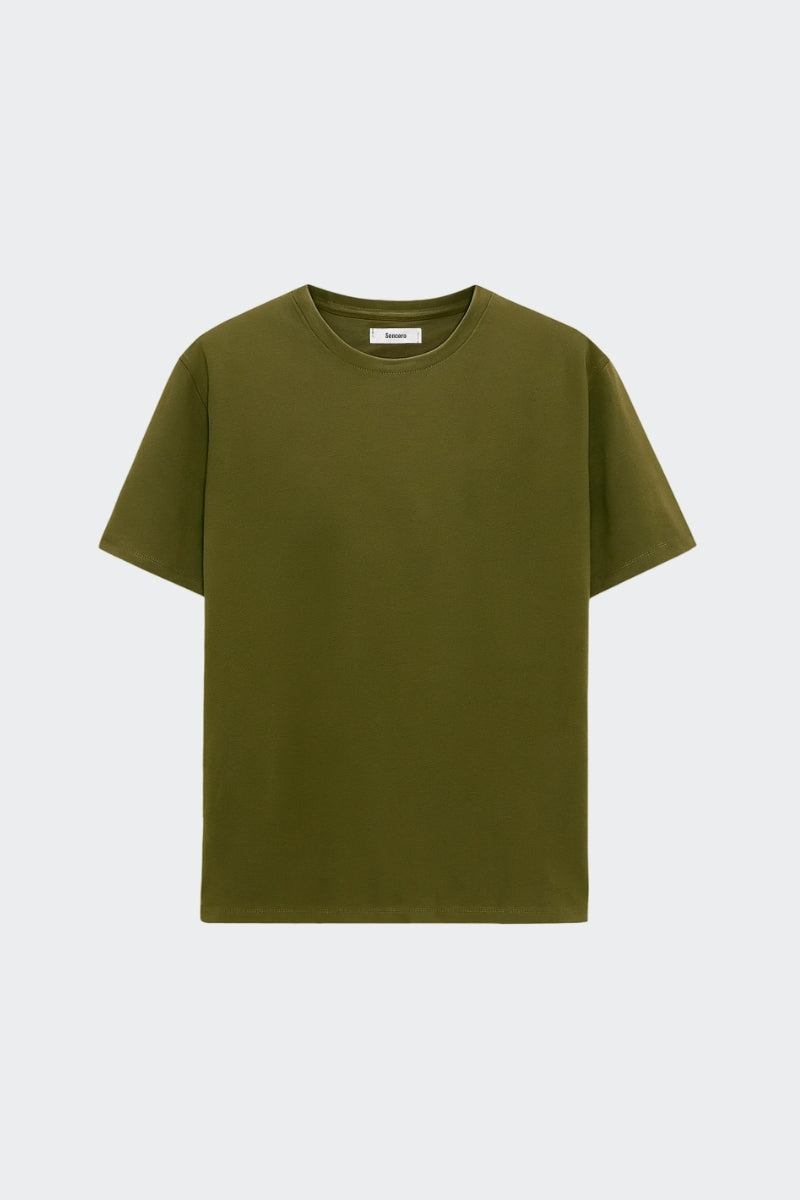 Camiseta de algodón orgánico - Verde oliva