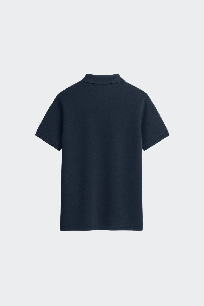 Polo de algodón orgánico -  Azul Marino