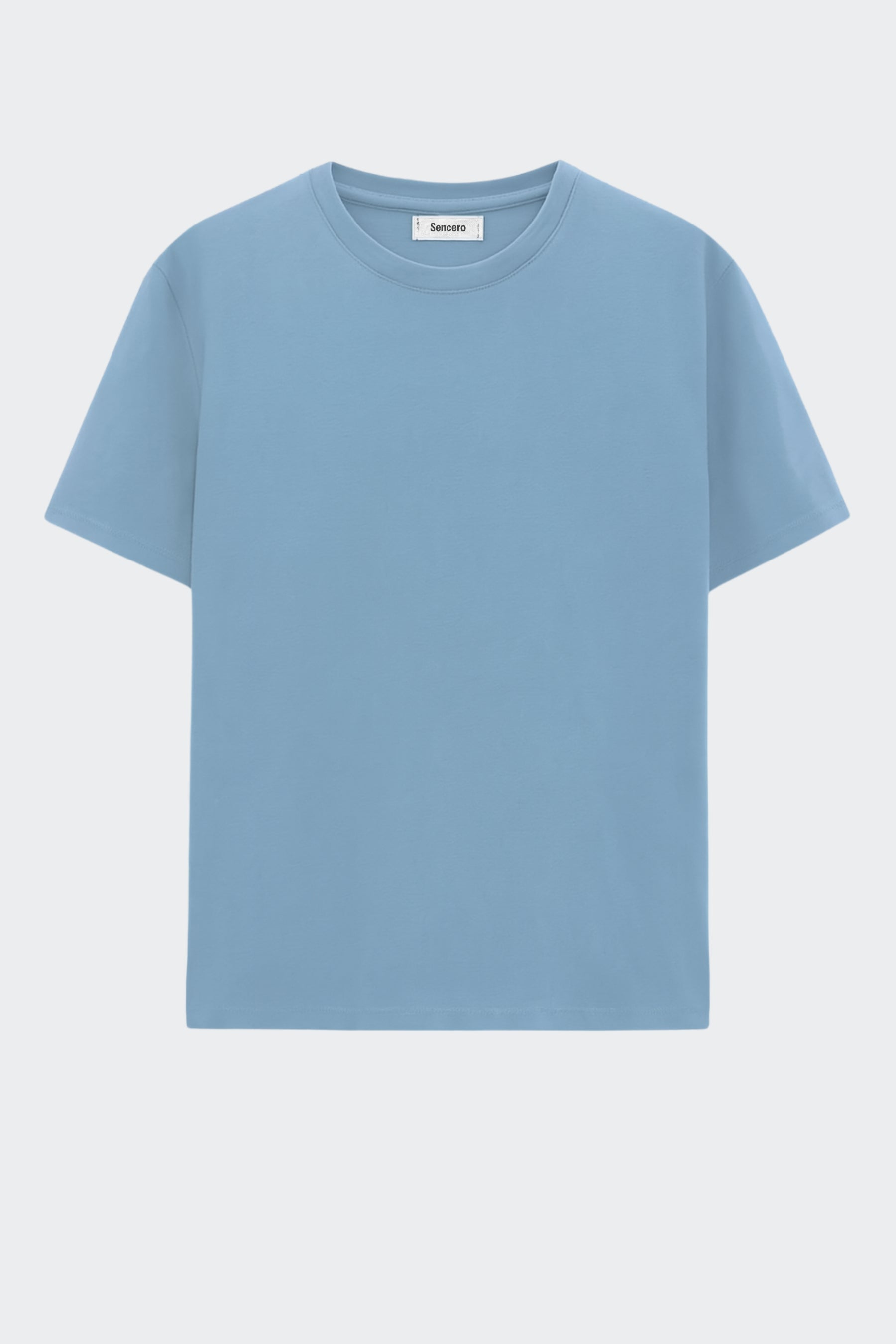 Camiseta de algodón orgánico mujer - Celeste