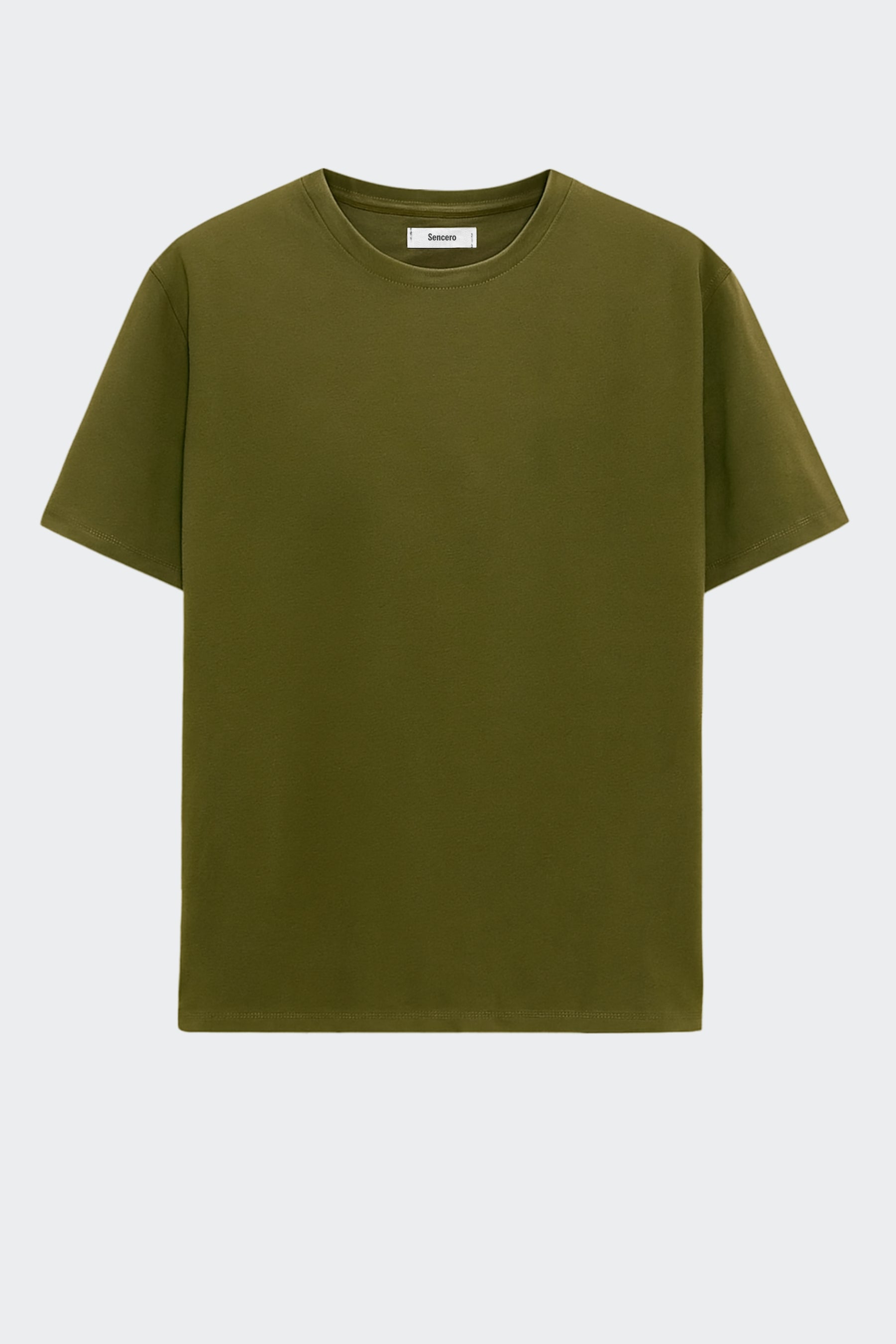 Camiseta de algodón orgánico mujer - Verde oliva