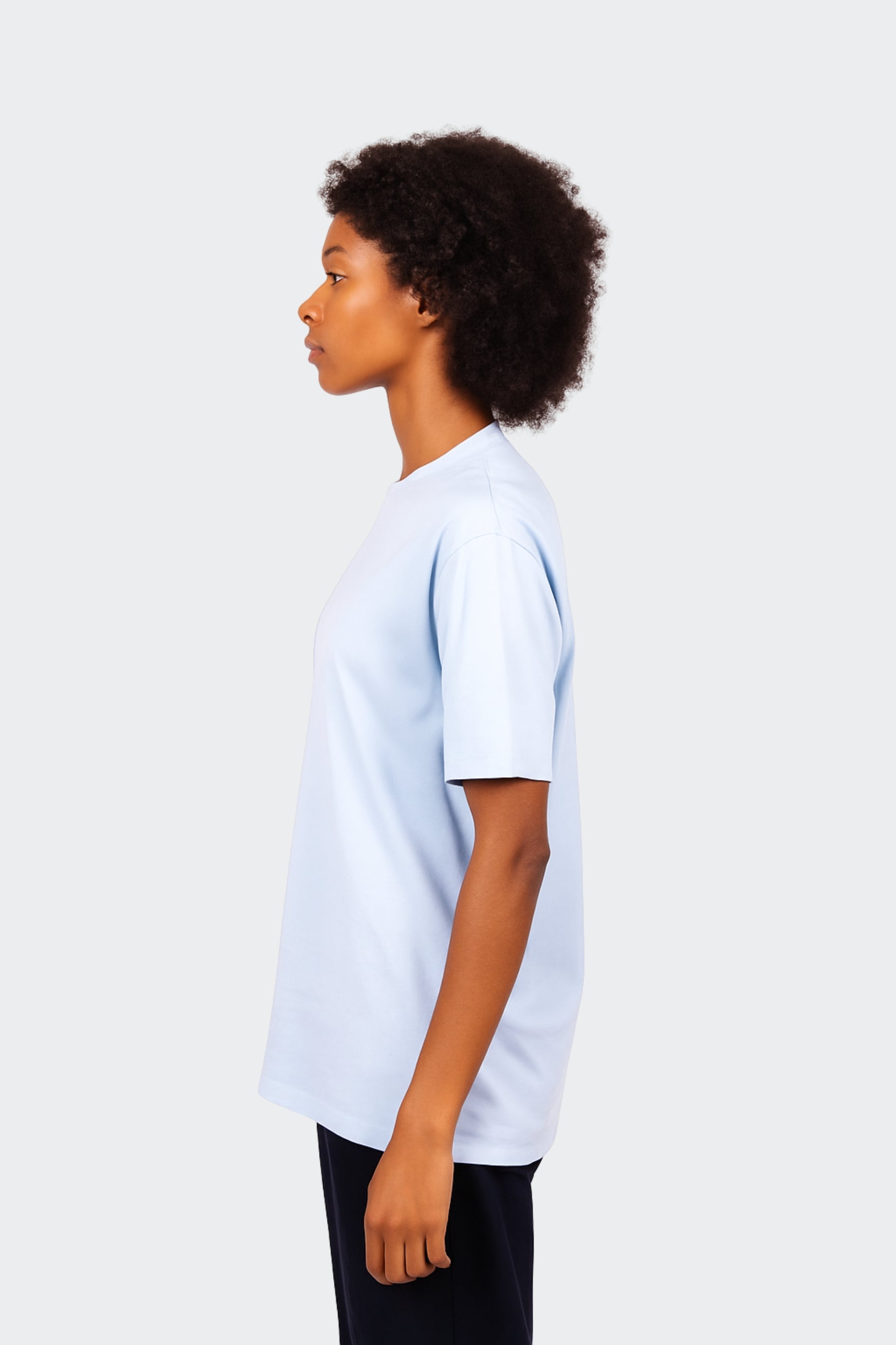 Camiseta de algodón orgánico mujer - Azul Cielo