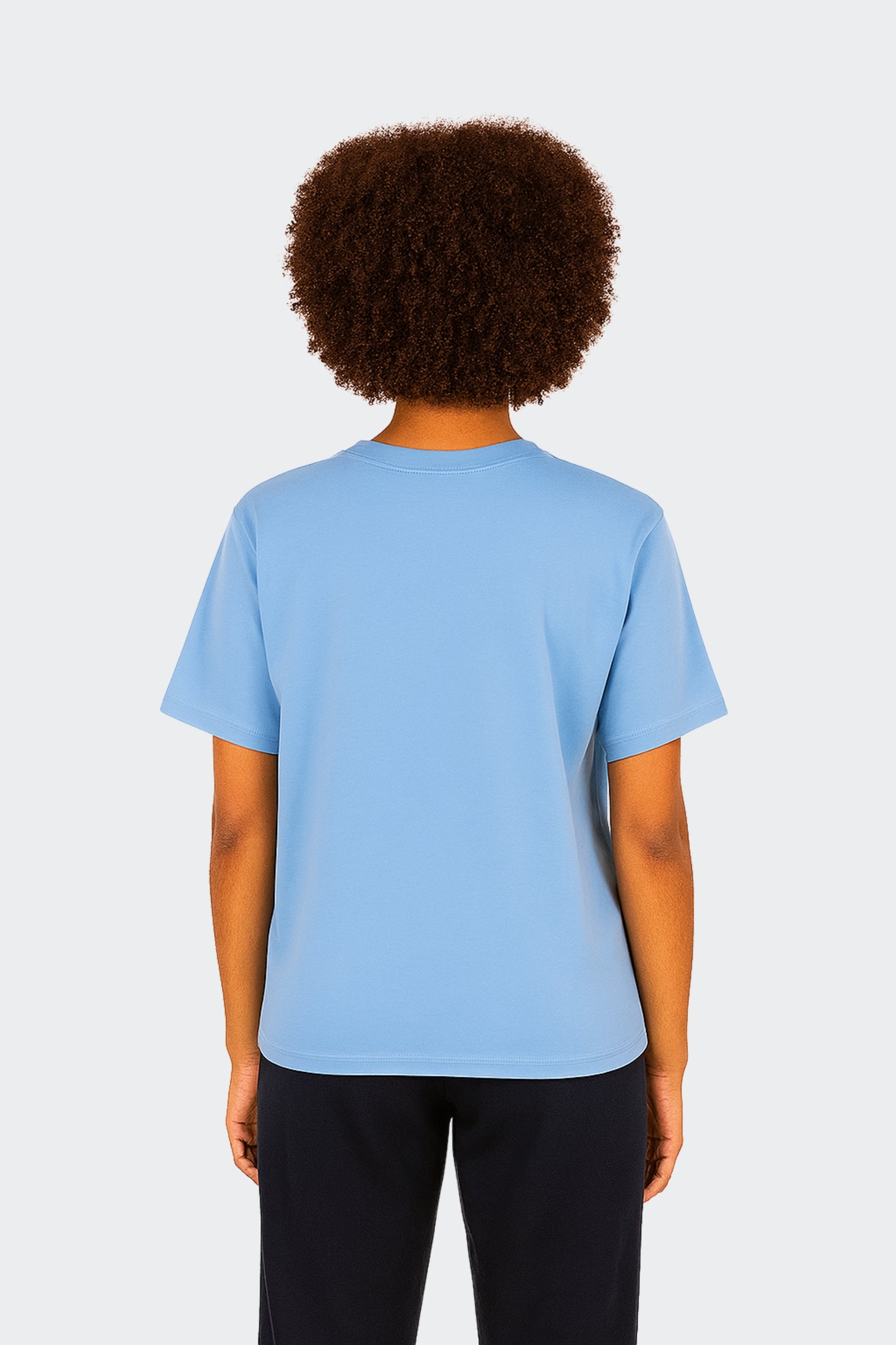 Camiseta de algodón orgánico mujer - Celeste