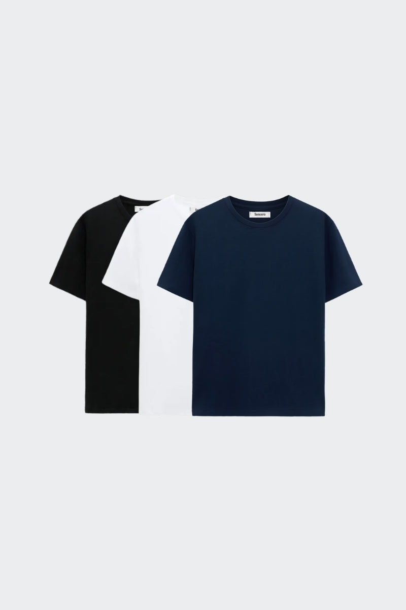 Pack 3 unidades -  Negra, Blanca y Azul Marino