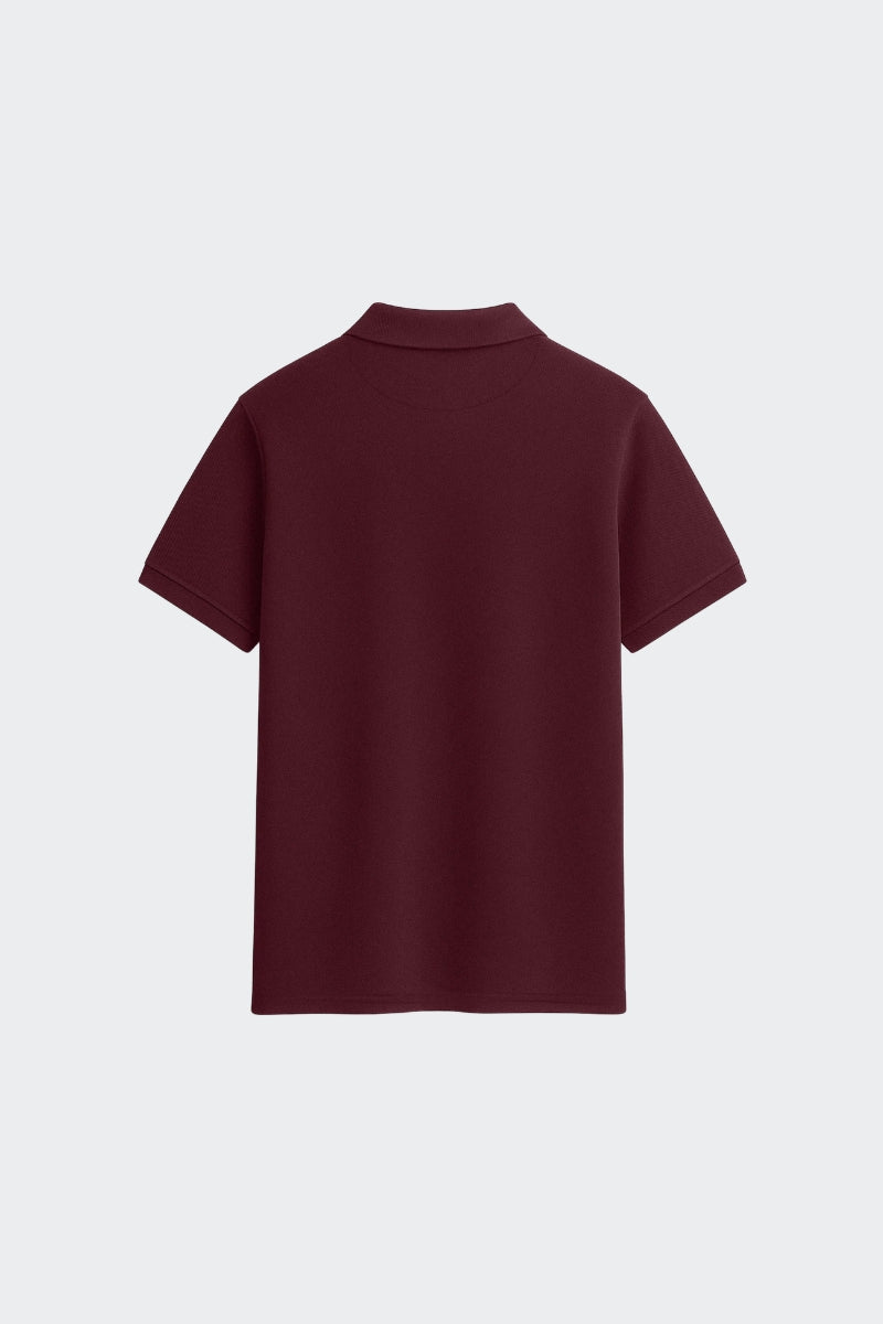 Polo de algodón orgánico - Granate