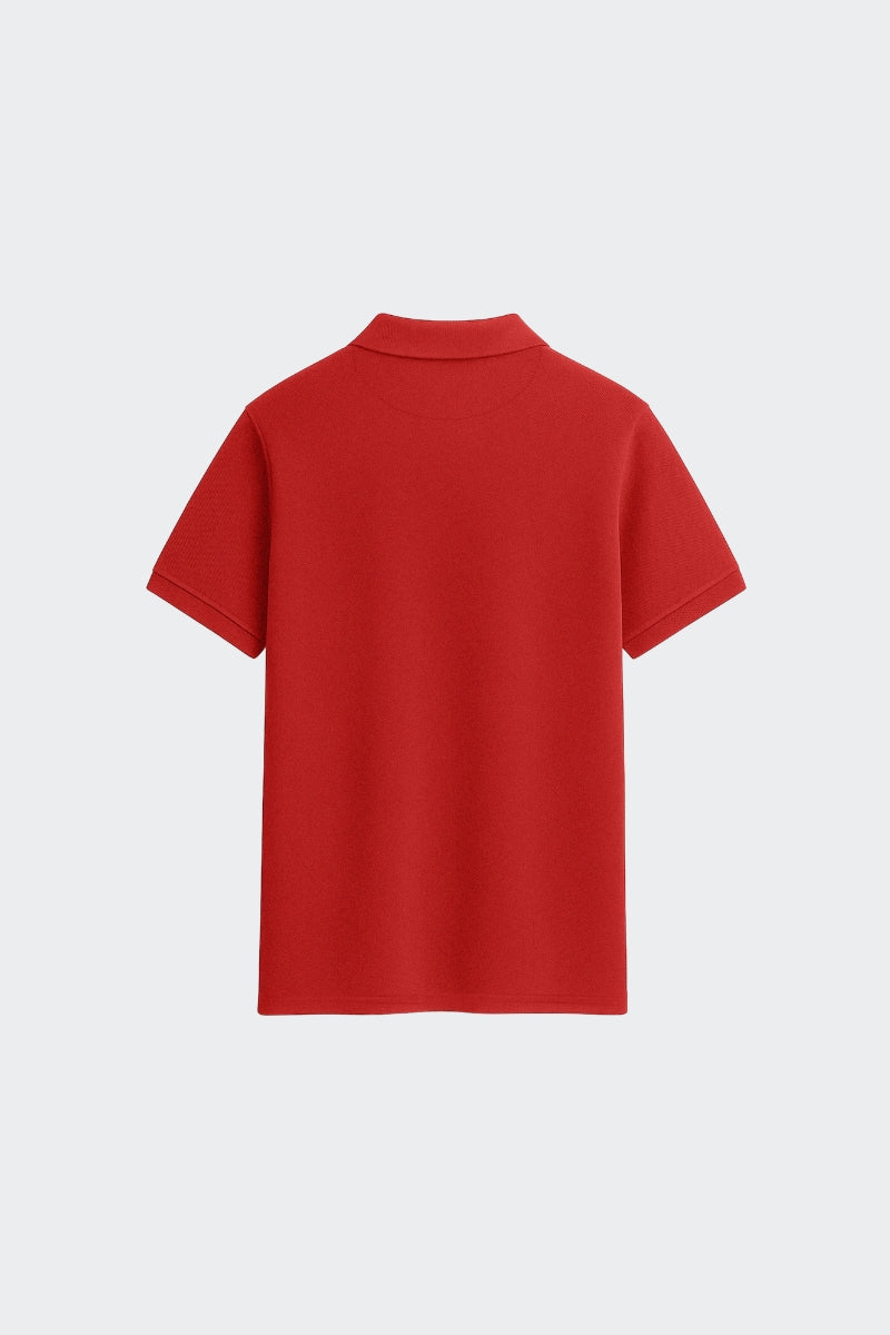 Polo de algodón orgánico -  Rojo