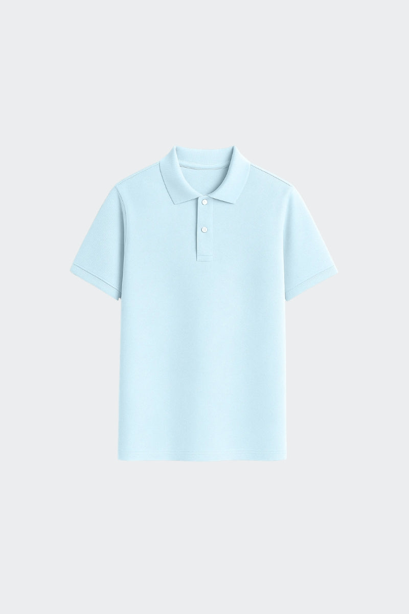 Polo de algodón orgánico - Celeste