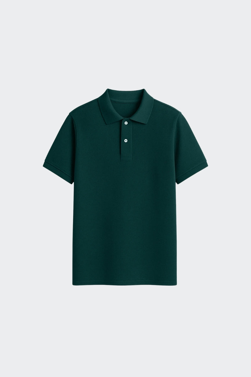 Polo de algodón orgánico - Verde Bosque