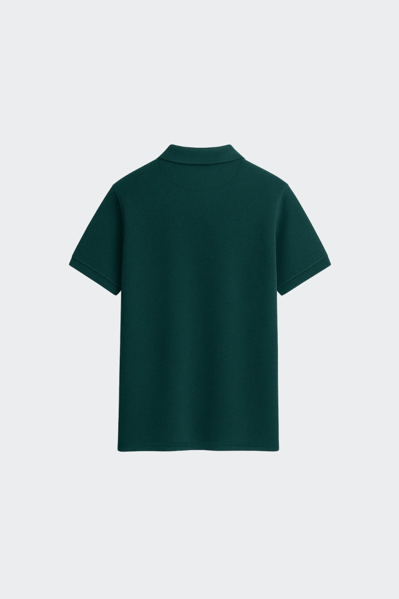 Polo de algodón orgánico - Verde Bosque