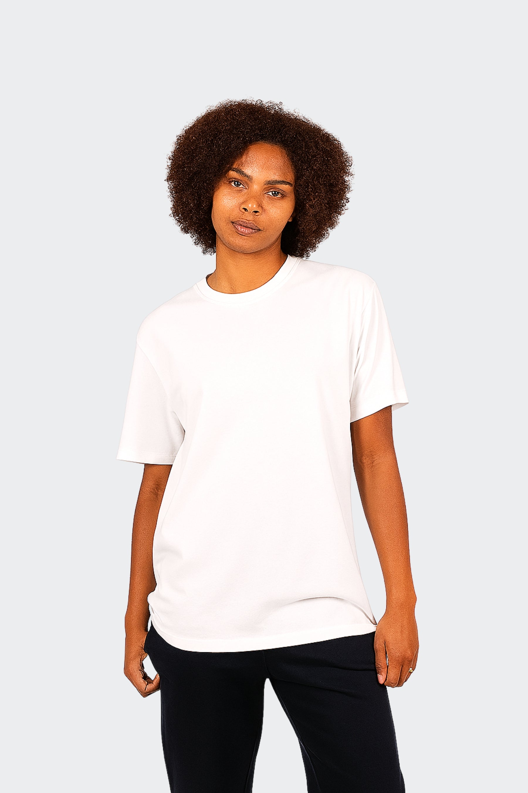Camiseta de algodón orgánico mujer - Crudo