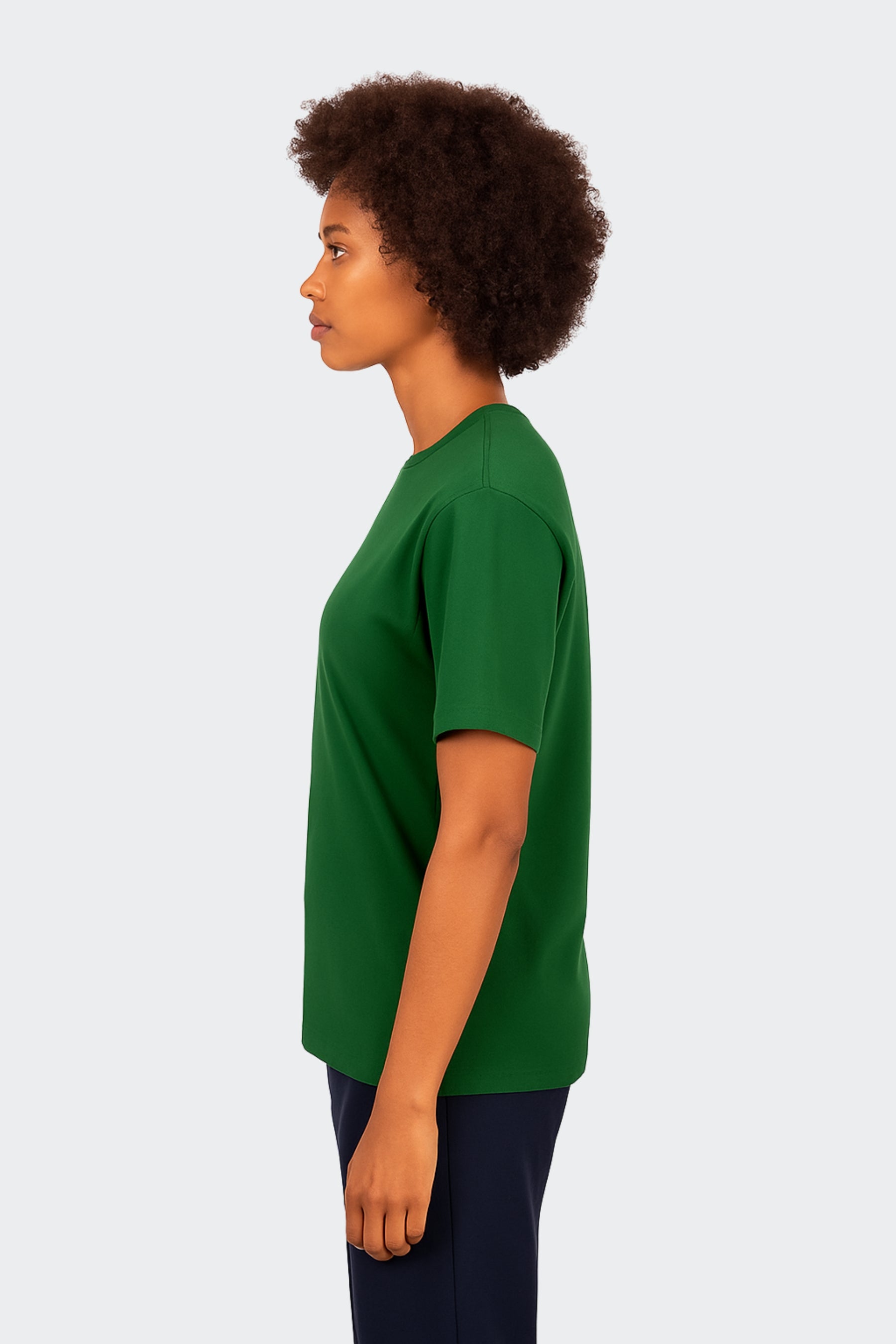 Camiseta de algodón orgánico mujer - Verde pino