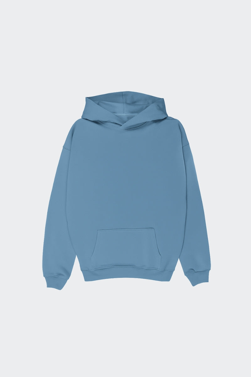 Sudadera de algodón orgánico mujer - Azul acero