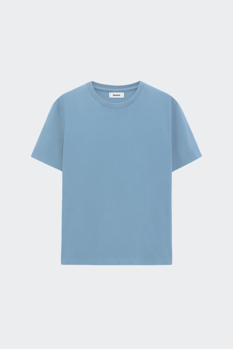 Camiseta de algodón orgánico - Celeste