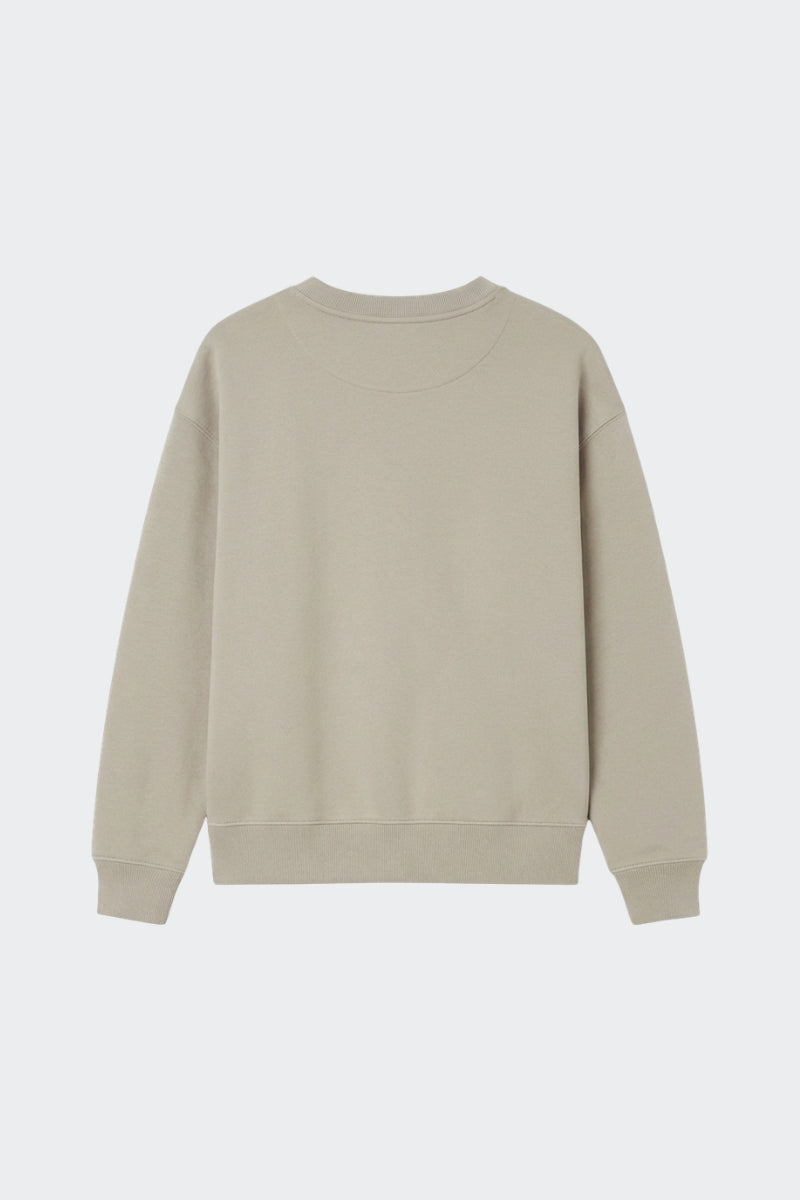 Sudadera mujer de algodón orgánico sin capucha - Arena
