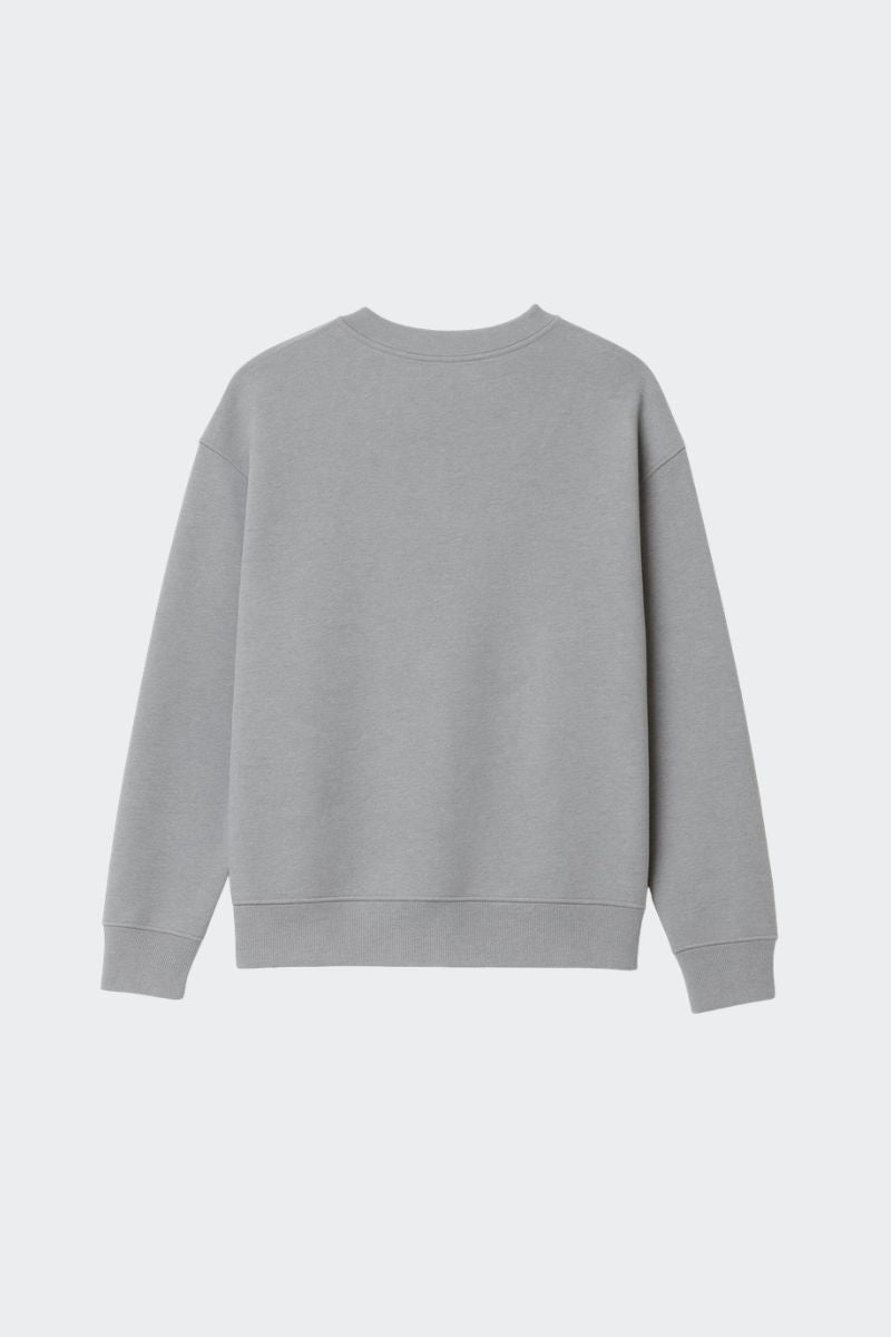 Sudadera mujer de algodón orgánico sin capucha - Gris