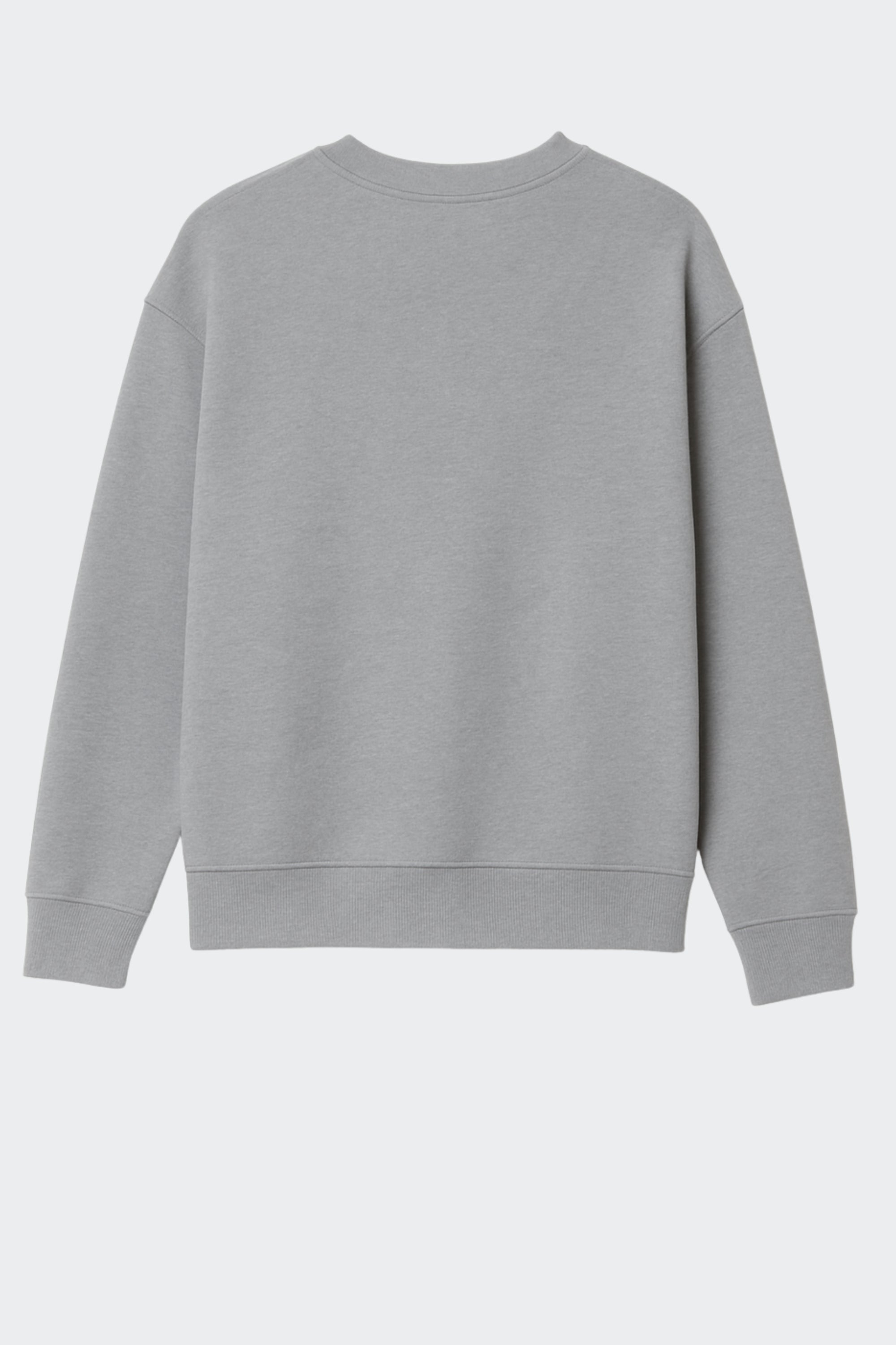 Sudadera de algodón orgánico sin capucha - Gris