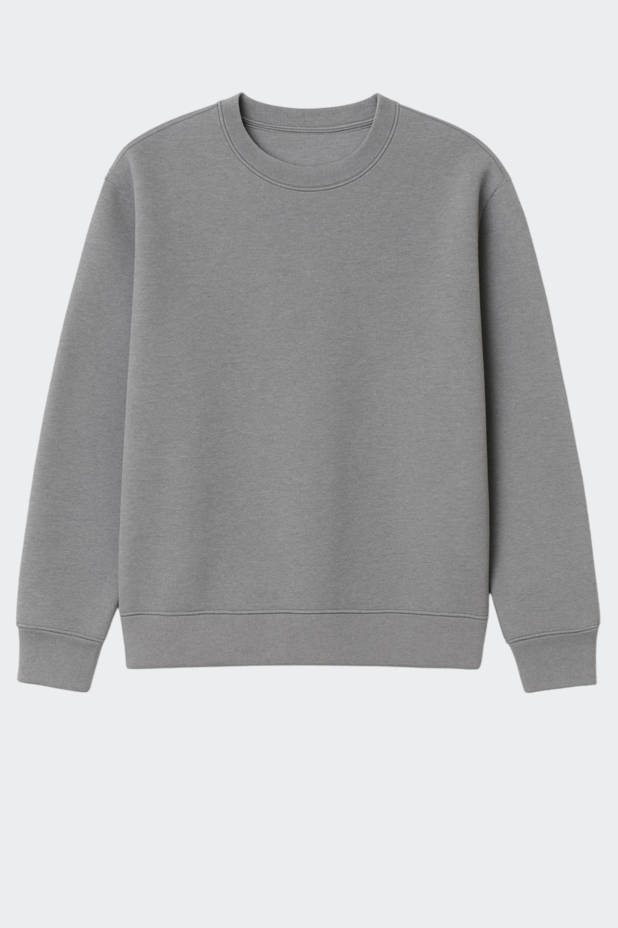 Sudadera de algodón orgánico sin capucha - Gris