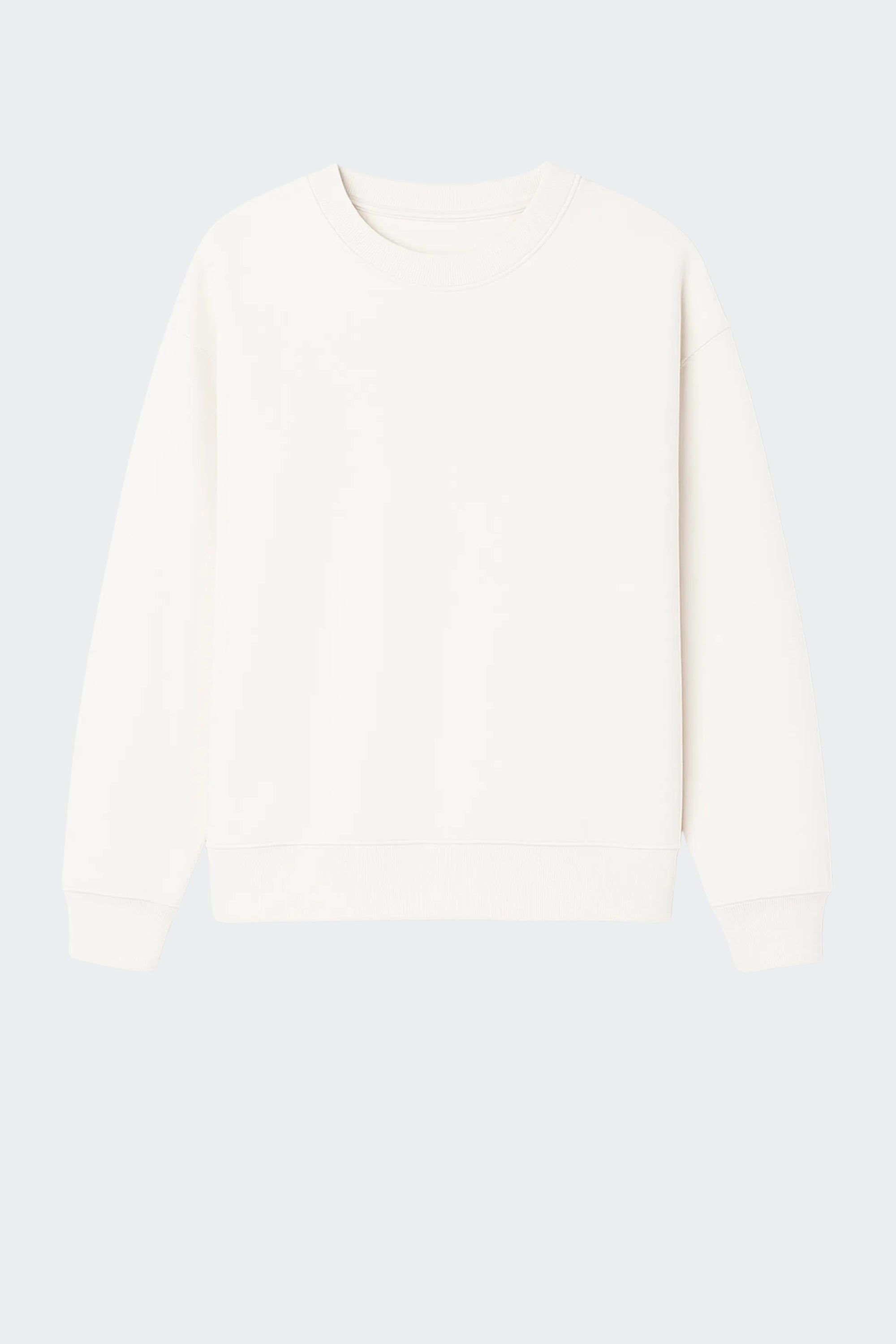 Sudadera de algodón orgánico sin capucha - Crudo