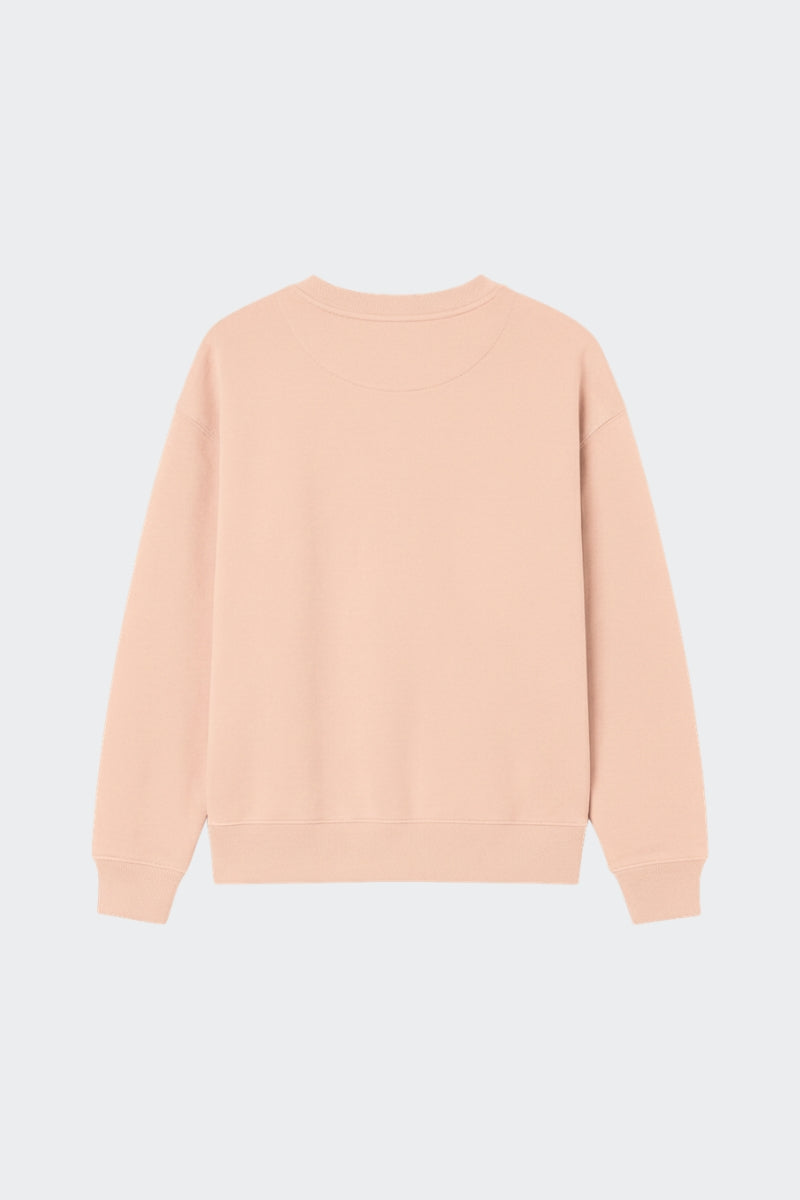 Sudadera de algodón orgánico sin capucha - Pastel